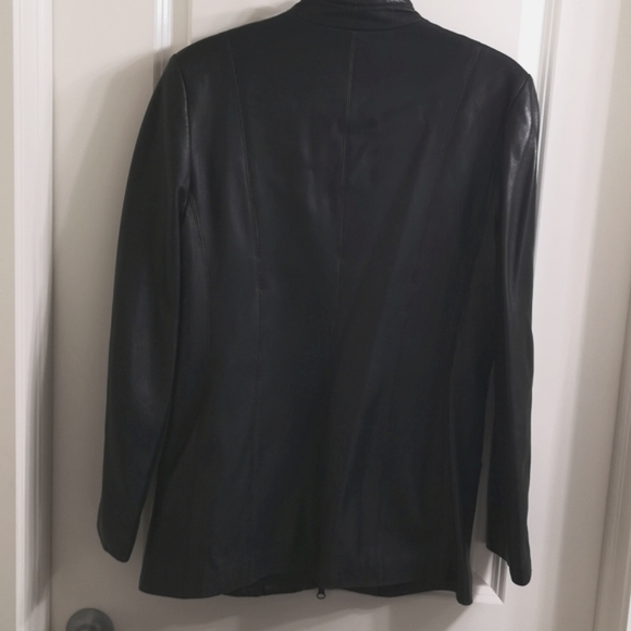 Danier Italian Leather Zip Up Tunic Length Fall Jacket Size S Buttery Soft - Picture 9 of 15